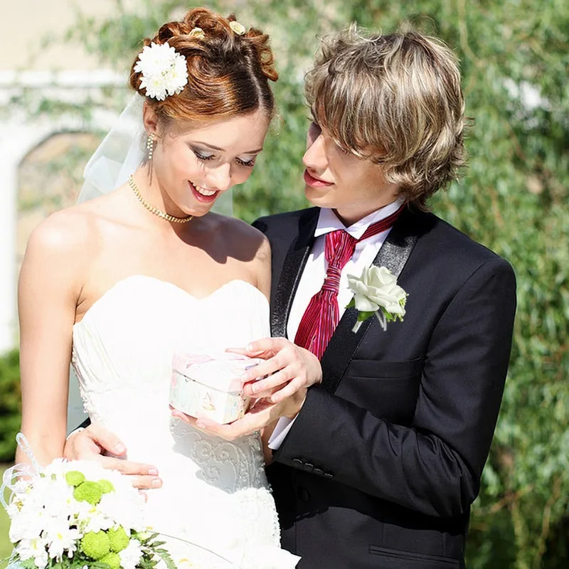 6 sztuk/zestaw Boutonniere dla – Men'S Grooming For Wedding recenzja i cena